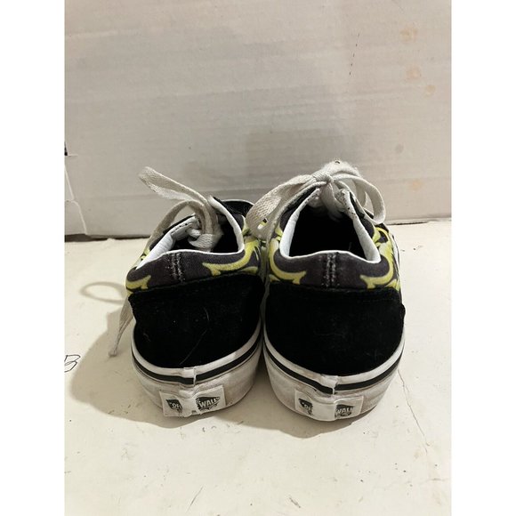 VANS Old Skool  Kids size  13.5  Black Suede  Flame Skate sneakers Shoes - Picture 4 of 8
